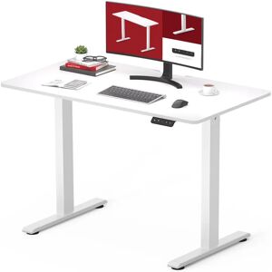 Inbox Zero Aalyia 110Cm W Height Adjustable Rectangle Standing Desk brown/gray 110.0 W x 60.0 D cm