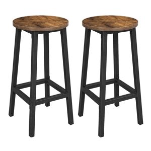 Borough Wharf Hemel Bar Stool brown 65.0 H x 32.0 W x 32.0 D cm