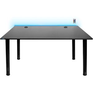 SyberDesk Gaming Desk LED Pro - Small black/brown 120.0 W x 65.0 D cm