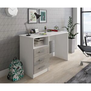 Latitude Run Ramonne Desk brown/gray/white 75.0 H x 120.0 W x 48.0 D cm