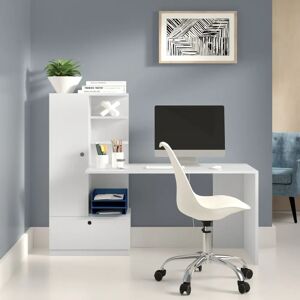 Zipcode Design Cabe Computer Desk brown/white 120.0 H x 149.5 W x 61.8 D cm