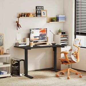 Brayden Studio Alvana 100Cm W Height Adjustable Rectangular Standing Desk brown 116cm H x 100cm W x 80cm D