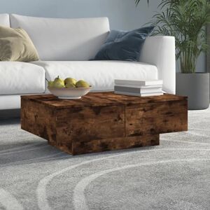 17 Stories Godfred Pedestal Coffee Table with Storage brown