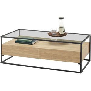 MCA Furniture Frame Coffee Table with Storage brown 40.0 H x 120.0 W x 60.0 D cm