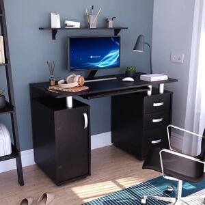 Latitude Run Muskoka Otley Computer Desk black 74.0 H x 120.0 W x 55.0 D cm