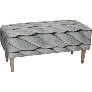 MONKEY MACHINE Marine Upholstered Bench gray/white/black/brown 40.0 H x 90.0 W x 40.0 D cm