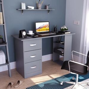 Latitude Run Muskoka Mason Desk gray 72.0 H x 120.0 W x 49.0 D cm