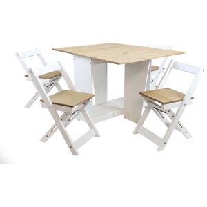 Mercers Furniture 4 - Person Dining Set white/brown 75.0 H cm