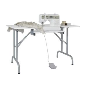 Symple Stuff Rowling Multipurpose Sewing Table brown/gray/white 72.0 H x 121.0 W x 71.0 D cm