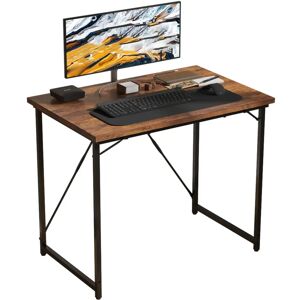 Borough Wharf Cartee Computer Desk black/brown 75.0 H x 80.0 W x 50.0 D cm