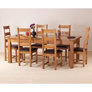 Ebern Designs Extendable Dining Table and 6 Chairs brown/yellow 78.0 H cm
