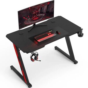 Latitude Run Ergonomic Gaming Computer Desk black/brown/gray 75cm H x 120cm W x 60cm D