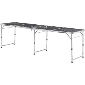 Inbox Zero 240Cm Rectangular Adjustable Portable Folding Table black/brown/gray 240.0 W x 60.0 D cm