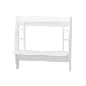 Gracie Oaks Floating Desk Rectangular Aidy white 118.0 H x 121.0 W x 53.0 D cm