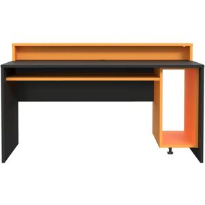 Wade Logan Bottorff Computer Desk black/brown/orange 93.8 H x 160.0 W x 69.0 D cm