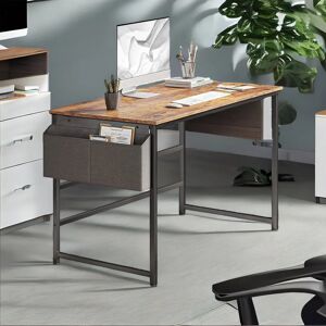 17 Stories Najar 82Cm W Rectangle Computer Desk Industrial Rustic Brown Home Office Furniture black/brown/gray 76.0 H x 82.0 W x 51.0 D cm