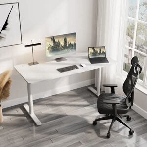 Blue Elephant Bisen 152.4cm W Rectangular Computer Desk white 77.0 H x 152.4 W x 66.04 D cm