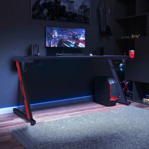 Latitude Run Ergonomic Gaming Computer Desk black/brown/gray 75cm H x 160cm W x 70cm D