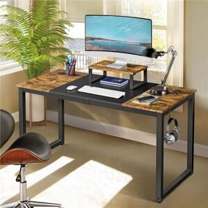 Wayfair Basics™ Computer Desk black/brown 89.0 H x 140.0 W x 60.0 D cm