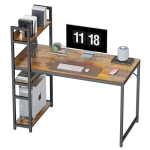 Inbox Zero 120Cm W Rectangular Computer Desk black/brown/gray 118.0 H x 120.0 W x 60.0 D cm