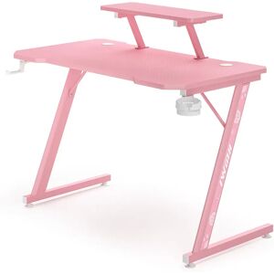 IntimaTe WM Heart Ergonomic Gaming Computer Desk pink 90.5 H x 110.0 W x 52.0 D cm