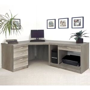 Zipcode Design Brie L-Shape Computer Desk gray 72.8 H x 184.0 W x 141.9 D cm