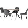 Canora Grey Mizel Athens Medium Oak Table & Avery Chair Dining Set brown 90.0 H x 80.0 W x 140.0 D cm