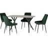 Canora Grey Mizel Athens Medium Oak Table & Avery Chair Dining Set gray 90.0 H x 80.0 W x 140.0 D cm