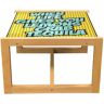 East Urban Home Tequila Coffee Table, Funny Words Retro Design When Life Gives You Lemons Grab Tequila, Acrylic Glass Center Table With Wooden Frame For Offices Dorms gray 40.0 H x 46.0 W cm