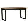 17 Stories Extendable Table 160 - 240 Cm With Metal Legs Catania Oak black/brown/gray 78.1 H cm