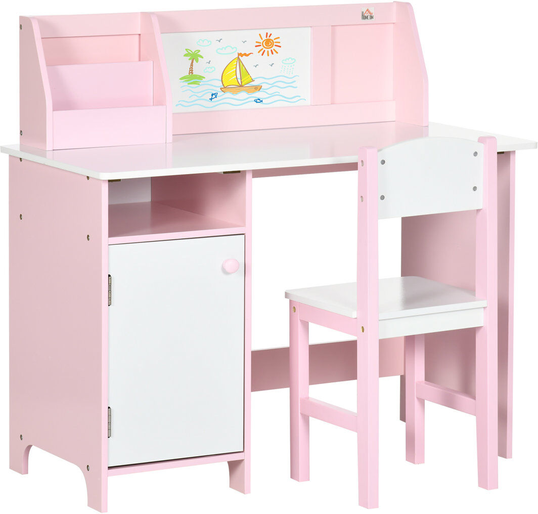 Harriet Bee Jonny Kids 2 Piece Rectangular Play Table and Chair Set White 85cm H X 90cm L X 45cm D