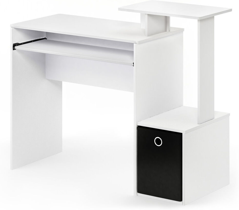 Zipcode Design Bettyann Multipurpose Home Office Computer Writing Desk w/ Storage Bin White 86.6cm H X 100.1cm W X 39.9cm D