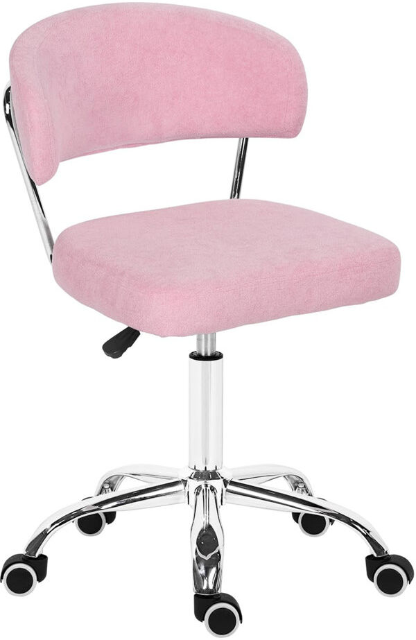 17 Stories Swivel Office Chair,height Adjustable Ergonomic Desk Chair,armless Computer Chair For Kids/adults,office/bedroom/home Furniture Pink 228.6cm H X 361.29cm W X 361.29cm D
