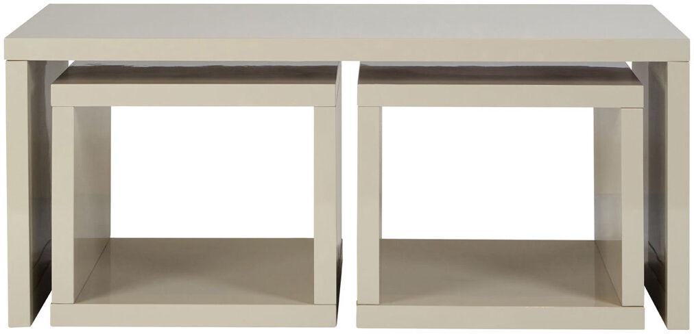 Ebern Designs Henderson 3 Piece Coffee Table Set Light Grey