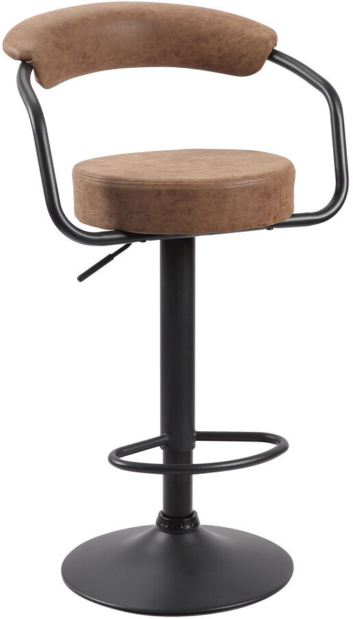 Borough Wharf Ghent Height Adjustable Swivel Bar Stool Brown 53cm W X 48cm D