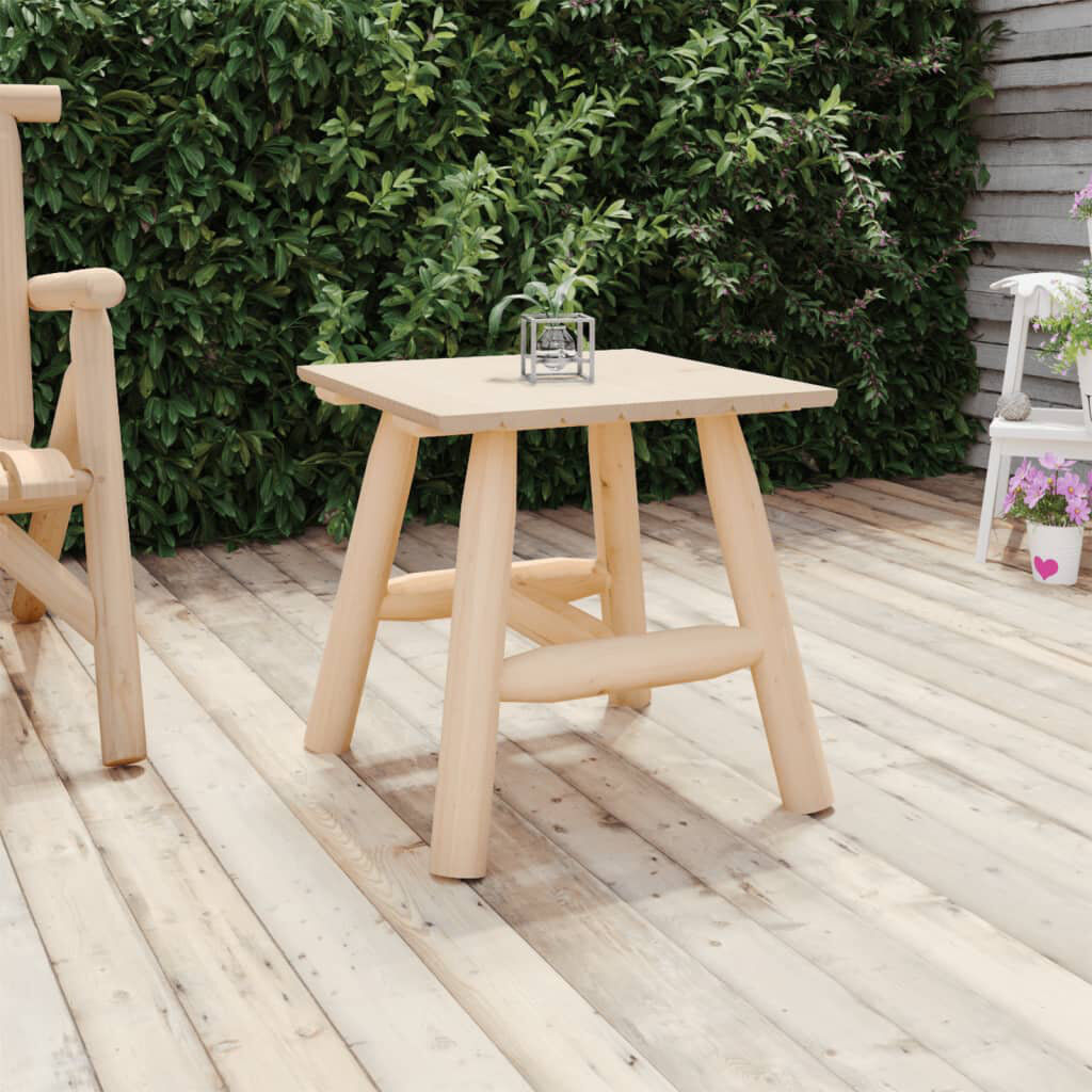 Alpen Home Side Table 49X49x50 Cm Solid Wood Spruce Natural 50cm H X 49cm W X 49cm D