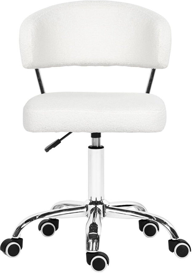 17 Stories Swivel Office Chair,height Adjustable Ergonomic Desk Chair,armless Computer Chair For Kids/adults,office/bedroom/home Furniture White 228.6cm H X 361.29cm W X 361.29cm D