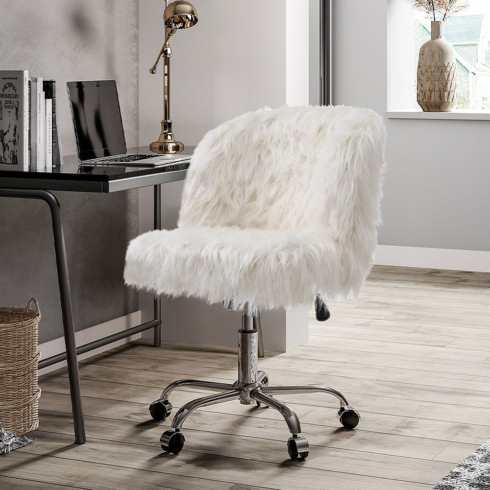 Canora Grey Addae Ergonomic Office Chair White 50cm W X 43cm D