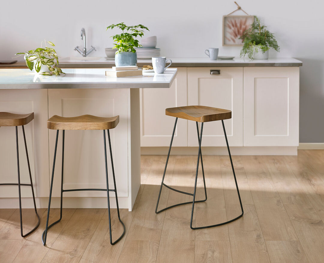 Borough Wharf Set Of 2 Angelinah Bar Stools Brown 67cm H X 46cm W X 44cm D