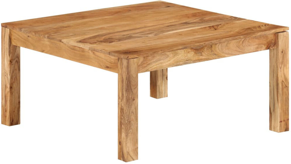 Alpen Home Coffee Table 80X80x40 Cm Solid Acacia Wood Brown 40cm H X 80cm W X 80cm D