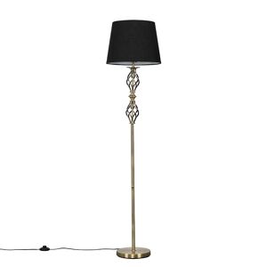 MiniSun Pembroke 140cm Traditional Floor Lamp black 140.0 H x 35.0 W x 35.0 D cm