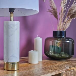 MiniSun 55Cm White/Brass Table Lamp white 55.0 H x 35.0 W x 35.0 D cm