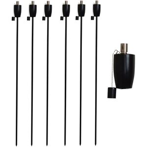 Harbour Housewares Metal Garden Torches - Barrel black 146.0 H x 8.0 W x 8.0 D cm