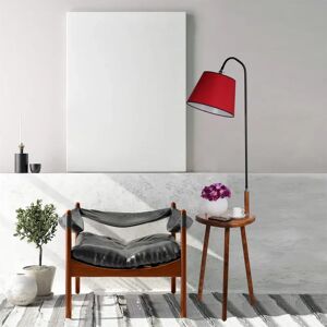 Three Posts Scotland 160cm Tray Table Floor Lamp red 160.0 H x 40.0 W x 40.0 D cm