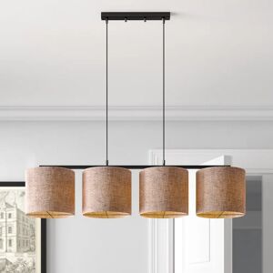 Three Posts Livonia 4 - Light Kitchen Island Linear Pendant brown 22.0 H x 110.0 W x 25.0 D cm