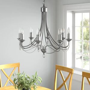 Three Posts Arness 8-Light Candle Style Chandelier gray