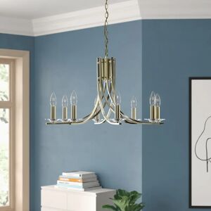 Three Posts Pamelia 8-Light Candle Style Chandelier yellow