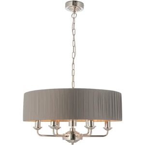 Three Posts Caneadea 6-Light Drum Chandelier gray