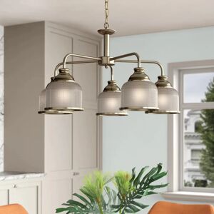 Three Posts Asner 5-Light Shaded Chandelier yellow