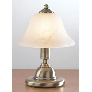 Dar Lighting Wisebuys Gloucester Twin - - Pack Touch Lamp in Antique Brass yellow 26.5 H x 19.0 W cm